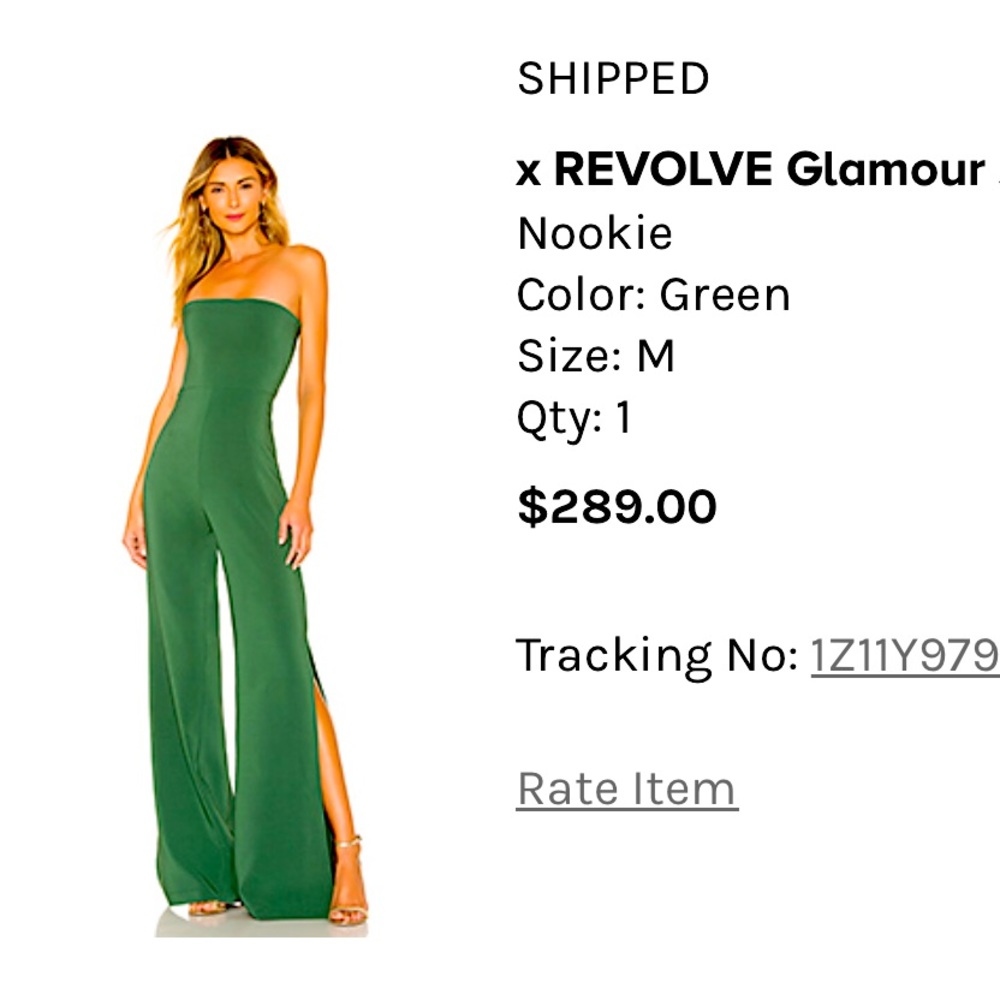 Revolve Green Jumpsuit